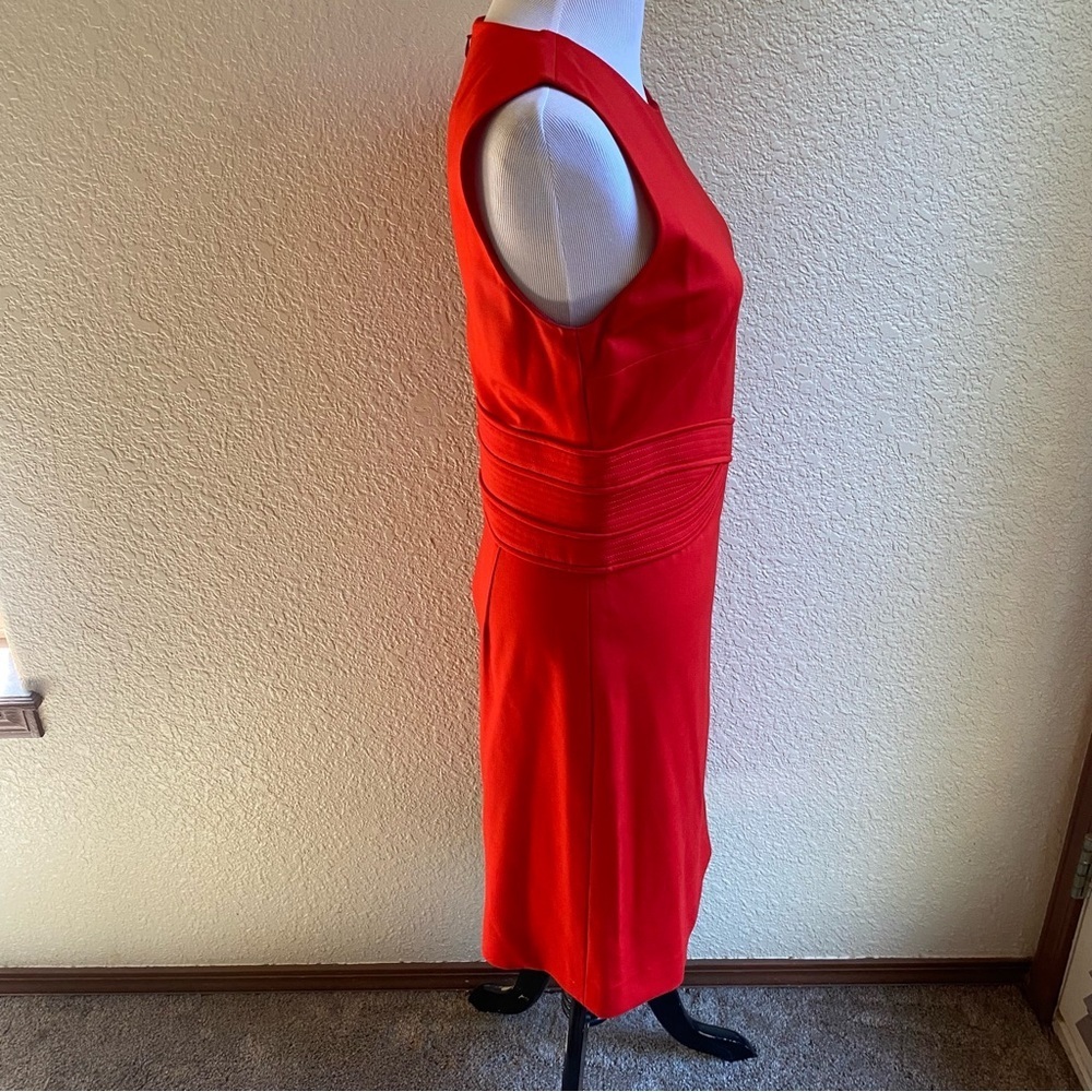Diane Von Furstenberg Evita Sheath Dress Bright Red Above Knee Sleeveless: 10 - Picture 5 of 12
